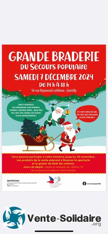 Braderie de Noël du Secours Populaire de Gentilly