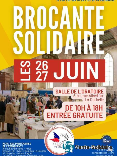 Brocante solidaire du Secours populaire La Rochelle