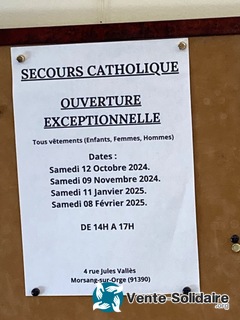 Photo de l'événement Ouverture exceptionnelle boutique du secours catholiqu