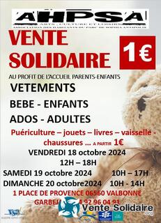 Photo de l'événement Vente solidaire