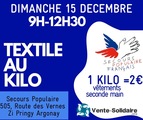 Photo Vêtements textile au kilo au profit du secours populaire à Annecy